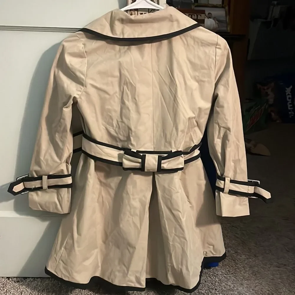 Kate Spade Top Liner Double Breasted Trench Coat girls size small (5-7)